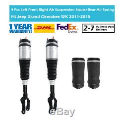 2x Front Suspension Struts + 2x Rear Air Spring Bags Fit Jeep Grand Cherokee WK2