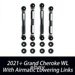 For 21+ Jeep Grand Cherokee WL Adjustable Air Ride Suspension Lowering Links Kit