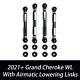 For 21+ Jeep Grand Cherokee Wl Adjustable Air Ride Suspension Lowering Links Kit