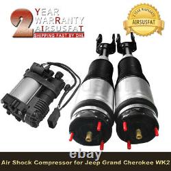 Front Air Suspension Shocks With Air Compressor For Jeep Grand Cherokee 2011-2014
