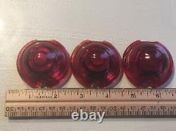 Harley Lens Vintage Original Red Glass Tail Light Lamp Taillight Indian Glass $