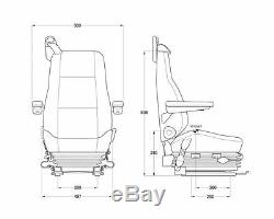 Kab 714b Deluxe Air Suspension Seat Truck Scania Daf Volvo Man Iveco Mercedes