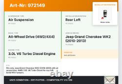 Spring Rear Left Air bellows Air suspension for Jeep Grand Cherokee WK2 10-13