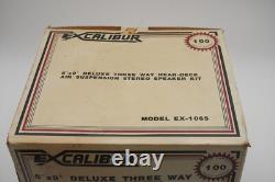 Vintage EXCALIBUR Deluxe 3 Way Air Suspension Stereo Speaker Kit EX-1065 NEW