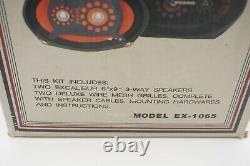 Vintage EXCALIBUR Deluxe 3 Way Air Suspension Stereo Speaker Kit EX-1065 NEW
